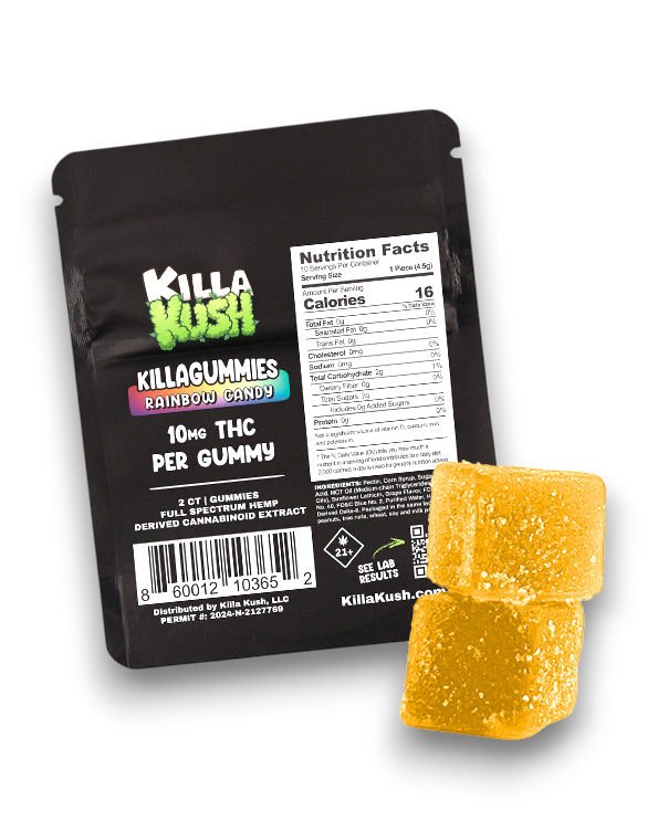 10mg THC Gummies - Rainbow Candy
